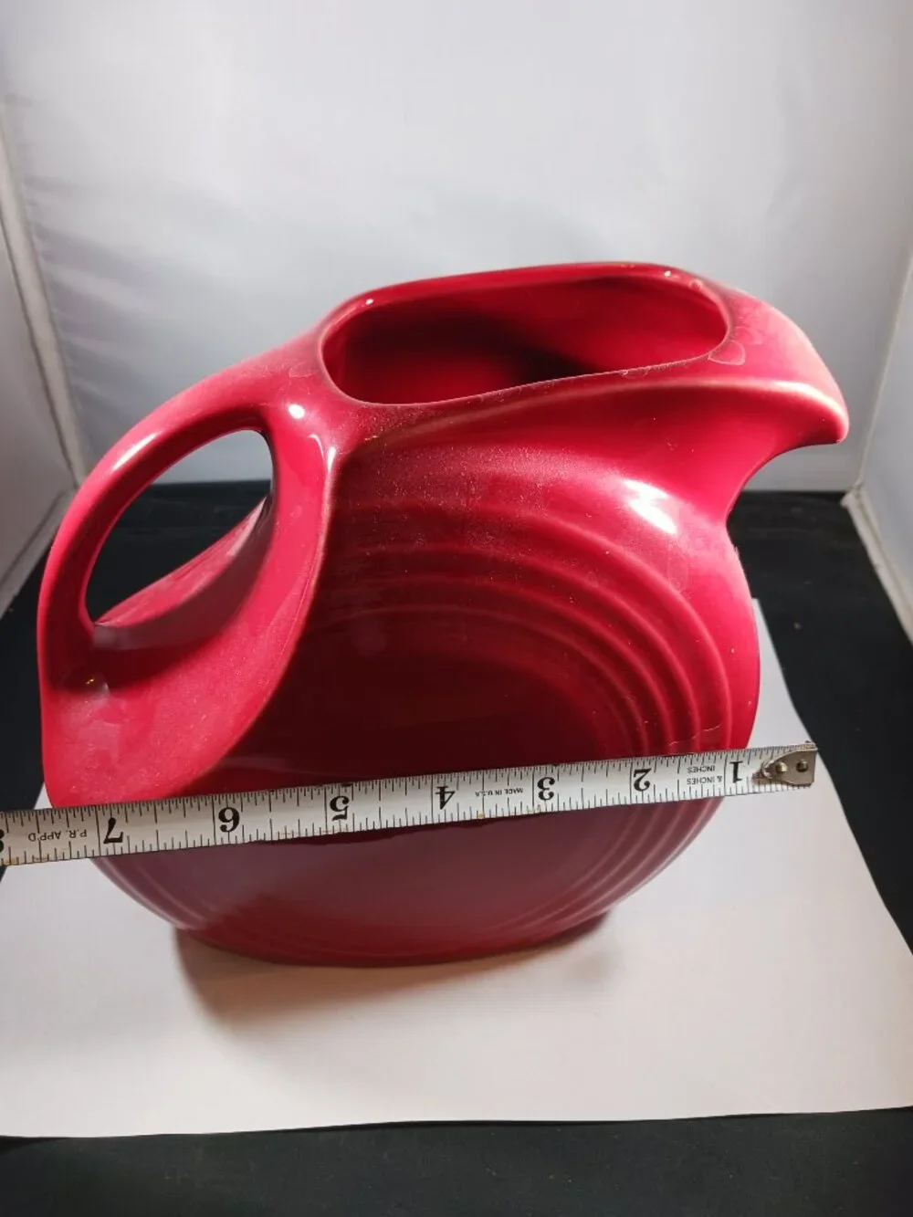 Fiestaware Scarlet Red Large Disc Pitcher 67oz Homer Laughlin